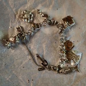 Monet silver charm bracelet